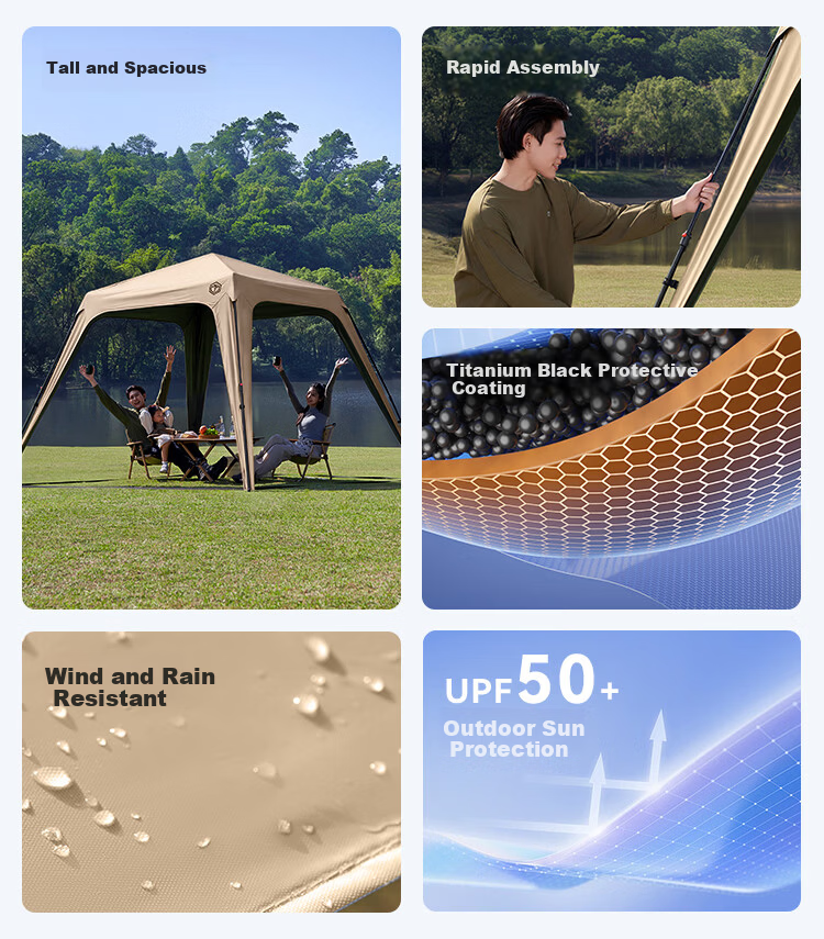 JD Jingzao Self-Standing Quick-Open Dome Canopy Exclusive Accessory Door Curtain (Canopy Not Included) 2