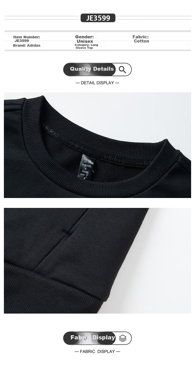 Adidas Women's Pullover Comfortable Trendy Fitness Knit Crewneck Sweatshirt JE3599 1