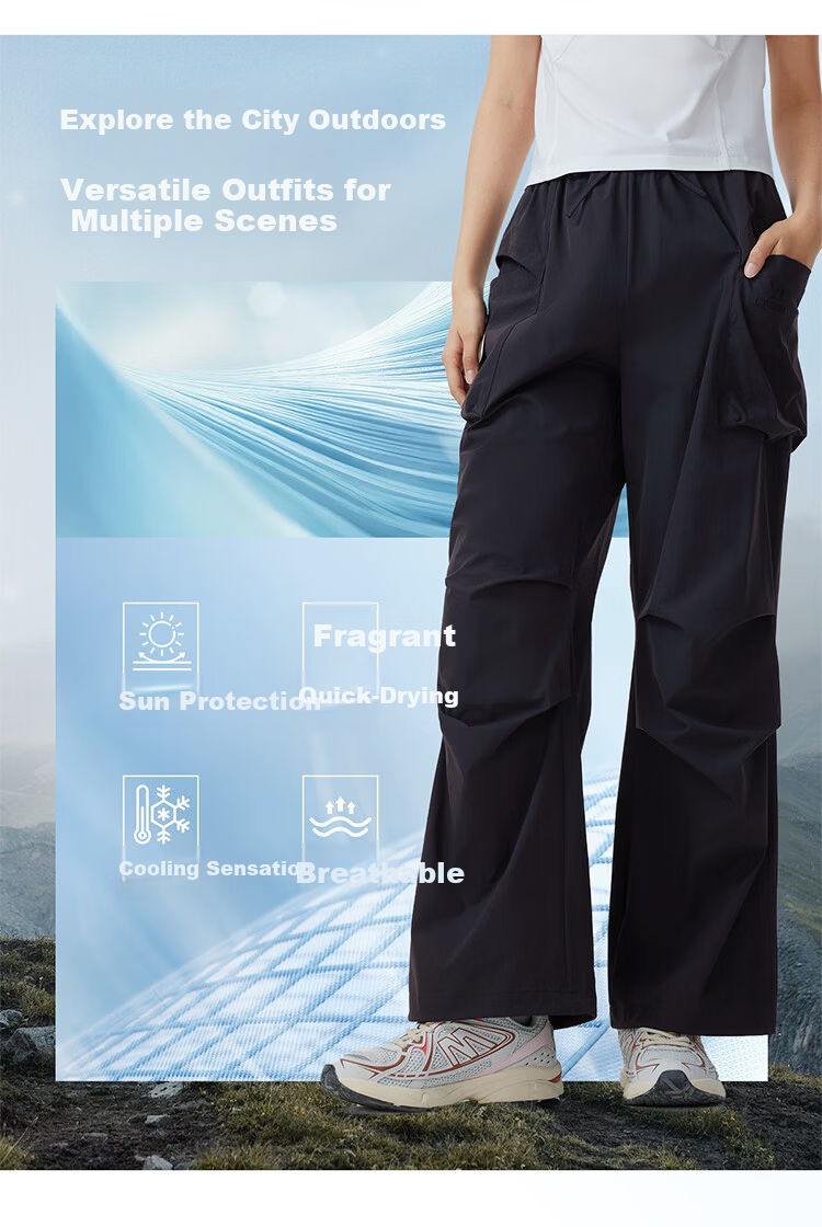 CAMEL Outdoor Quick-Dry Military Pants for Women Spring Summer 2026 Breathable Cooling Sun-Protective Hiking Pants 5011 (Dilireba Edition) 11