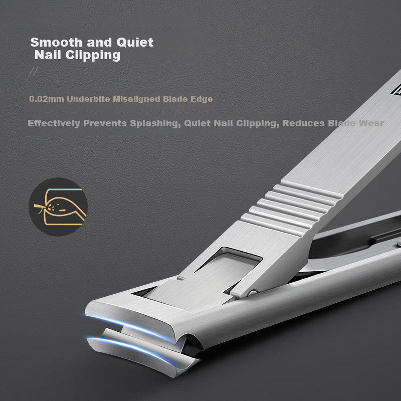 Zwilling Nail Clipper 4-Piece Set Splash-Proof Ultra-Thin Nail Clippers with Mirror Travel Business Silver Gift Set