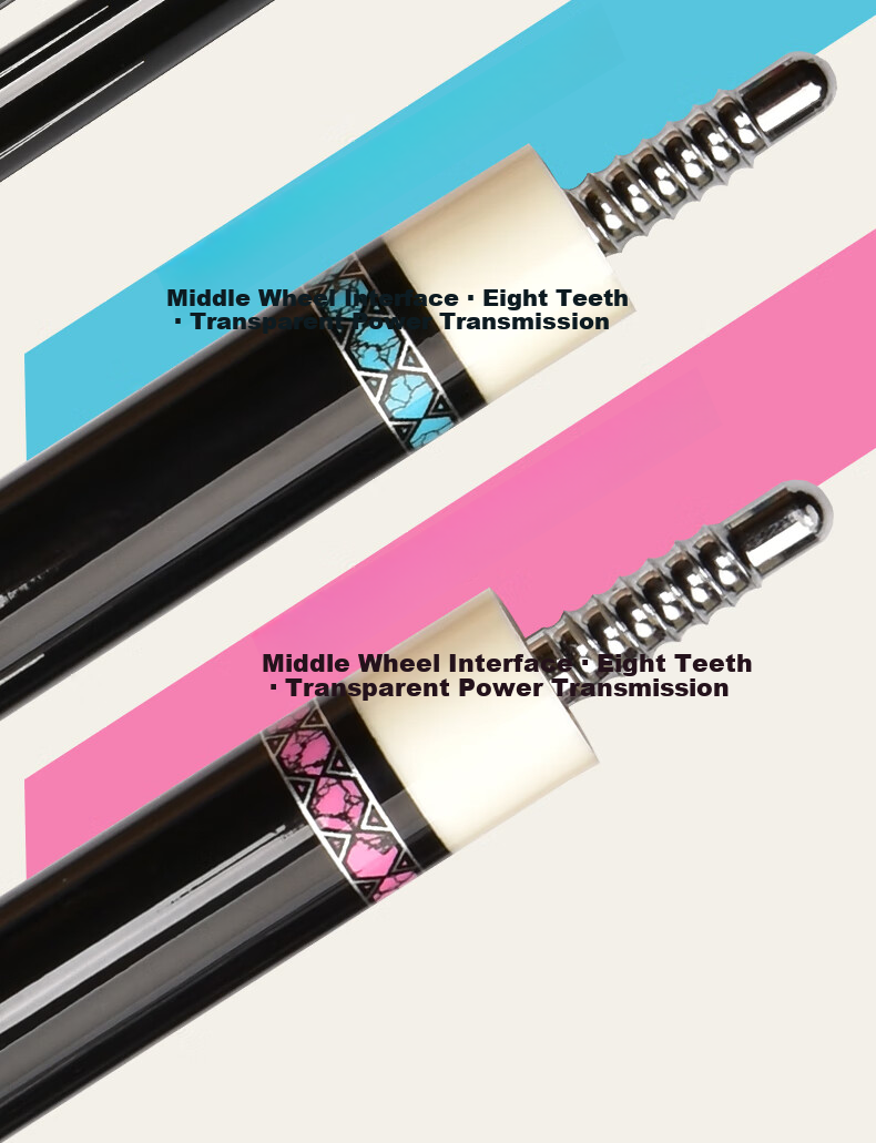 Jianying Billiard Cue American Large Head Cue Nine-Ball Cue Black Eight Chinese Eight 8-Ball Beginner Pool Cue Set PB40 Blue 7