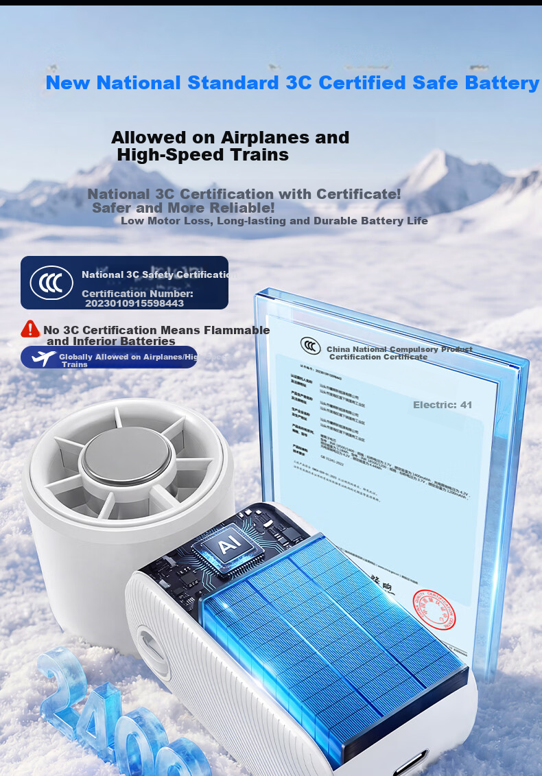 AUX Portable Mini Folding Air Conditioner Handheld Small Fan USB Rechargeable Silent Office Cooling Device 9