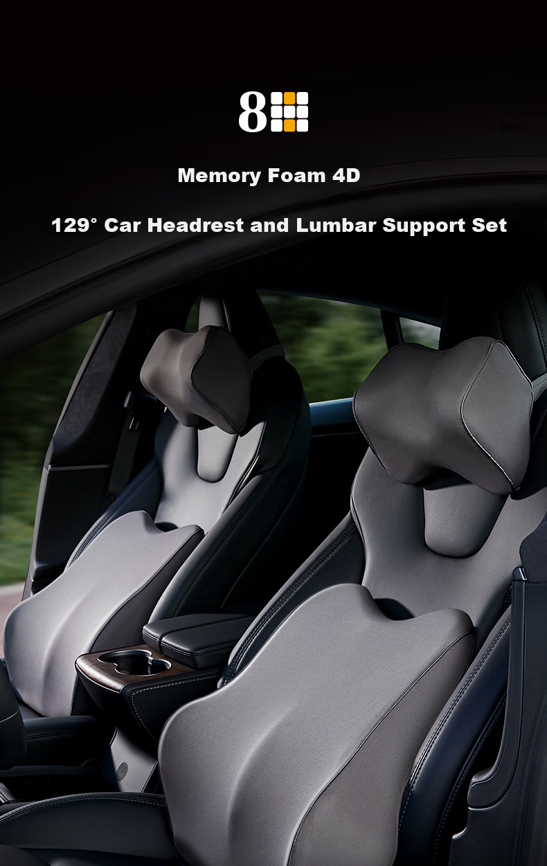 8H Car Headrest Pillow Neck Support Cushion Car Seat Backrest Compatible with Tesla and More JD Self-operated Yu7 Universal 1