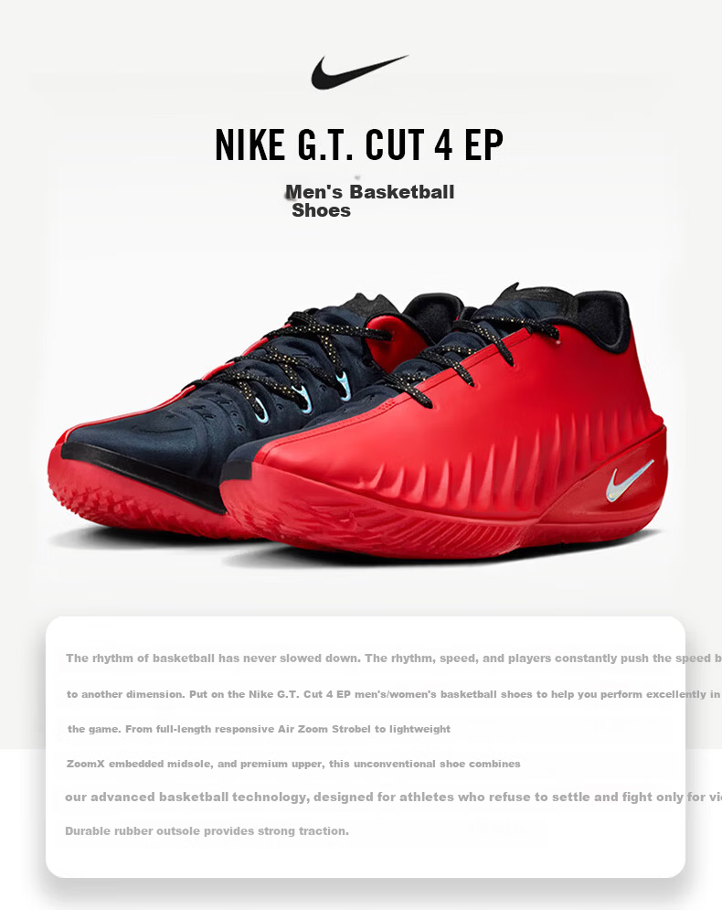 Nike Men's Basketball Shoes G.T. CUT ACADEMY Sports Shoes HV9921-600 Rose Red Size 42 1