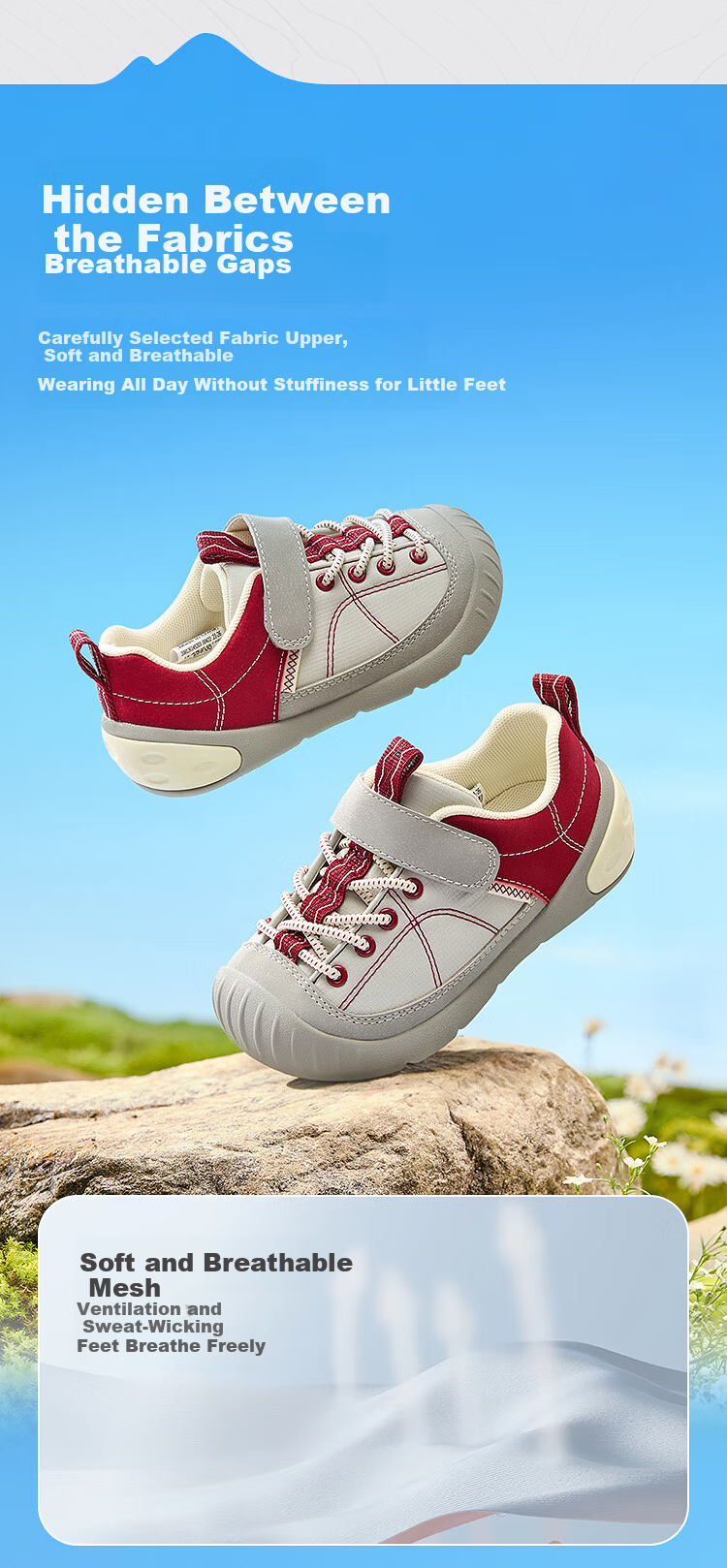 Balabala Kids Toddler Walking Shoes Baby Steady Shoes Boys Girls 2026 New Spring Autumn Outdoor Trendy Red Shoes 5