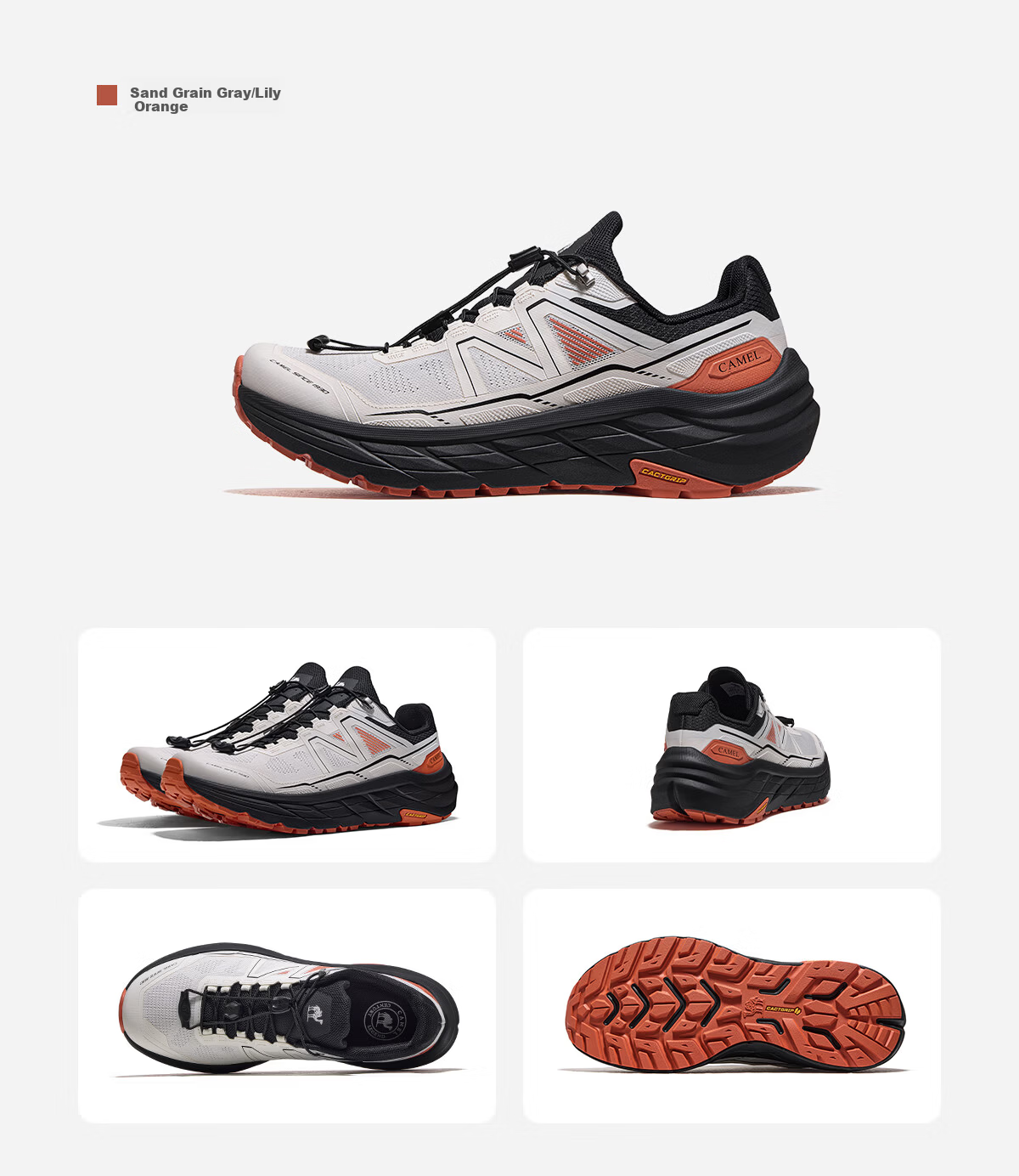 CAMEL [Zhangjiajie Qixing Mountain Outdoor Challenge] [He Dong Edition] Mountain Shadow Wilderness Trail Running Shoes for Men 11