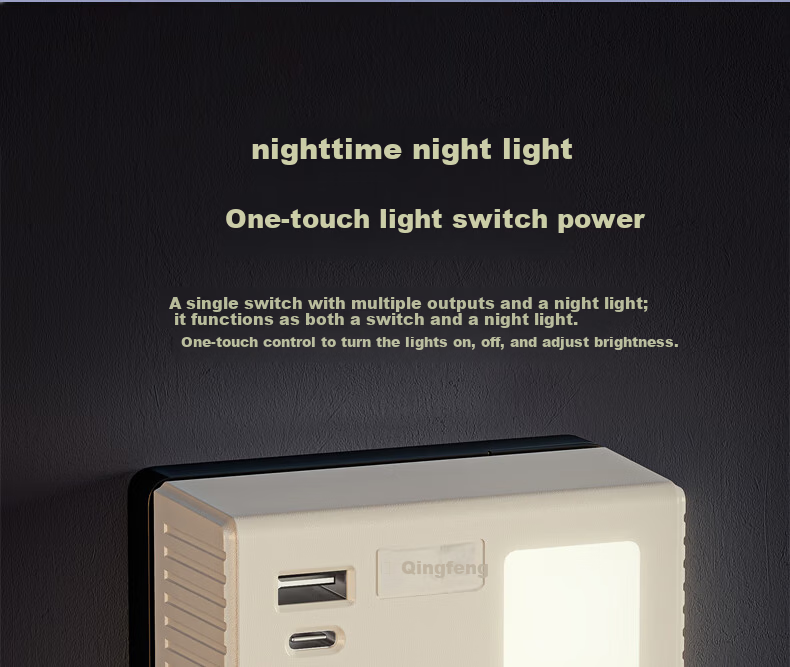 Kyfen Model 86 Wall Control Power Adapter Socket Converter Multi-Outlet Plug for Home Bedroom Kitchen Use 20