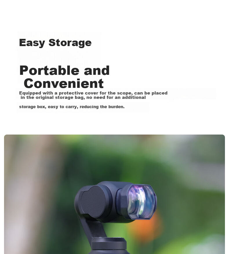 NEEWER Filter for DJI Pocket 4/3 Action Camera, Magnetic Quick-Release, Telephoto Lens, Single Piece 15