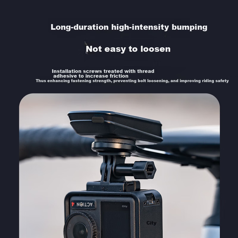 GEOID BM 07 Integrated Aluminum Alloy Bicycle Computer Mount with Light and Action Camera Holder Accessories