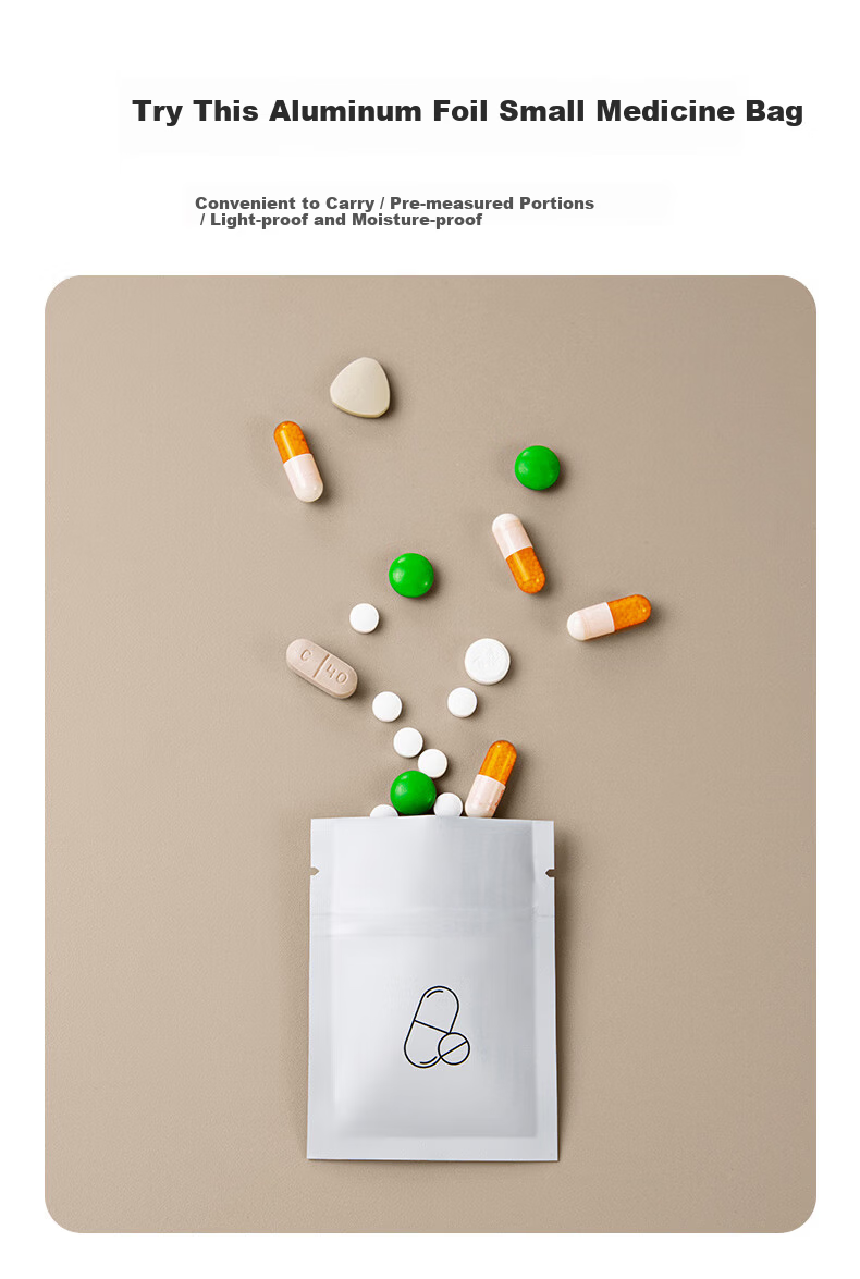 SP SAUCE Mini Portable Pill Bag Medicine Tablet Storage Bag Medicine Box Travel Organizer 10 Pieces 2