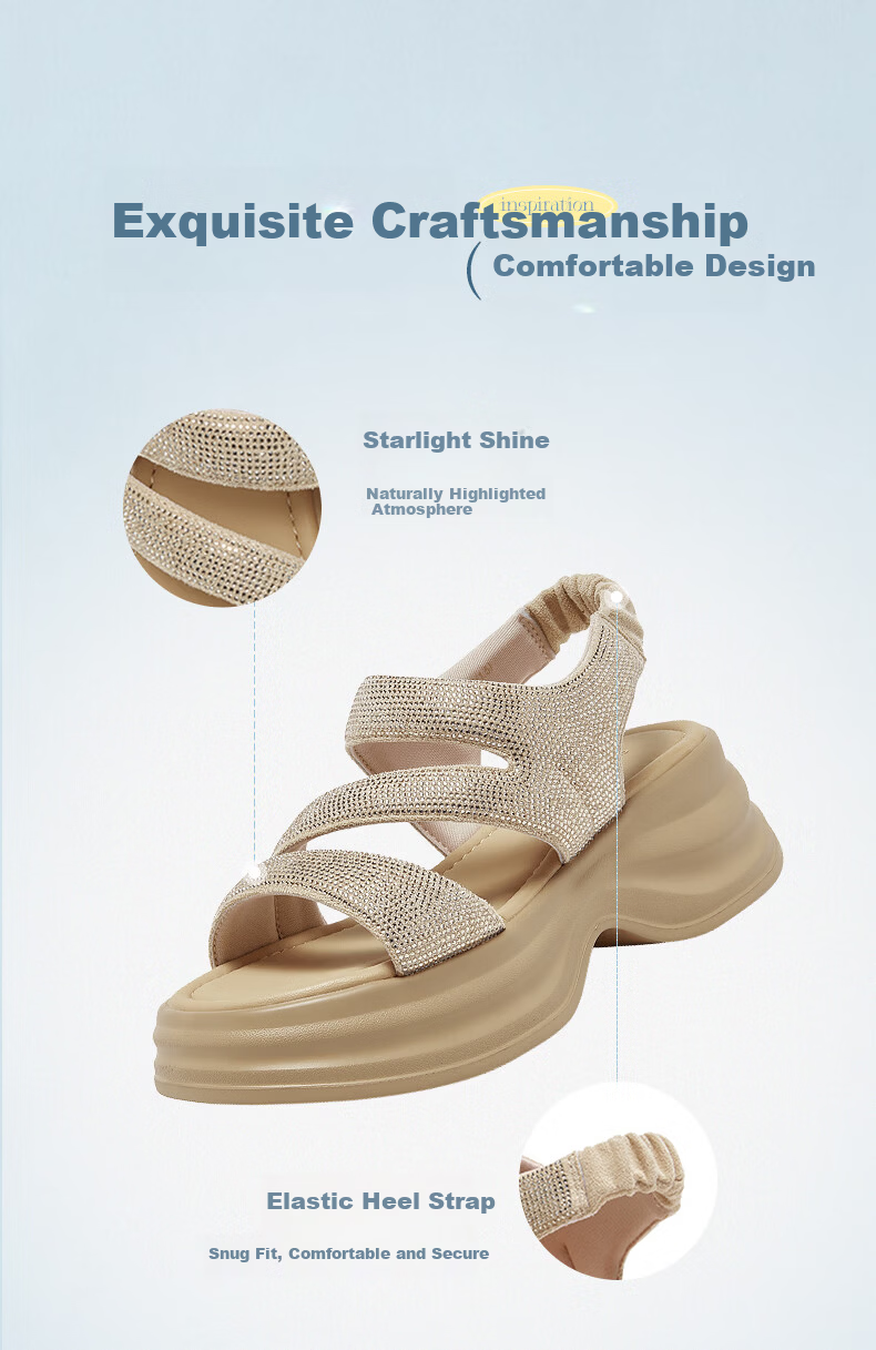 Basto 26 Summer Dad Style Sports Sandals Fashion Casual Outdoor Women's Shoes BP575BL6 Apricot 37 10