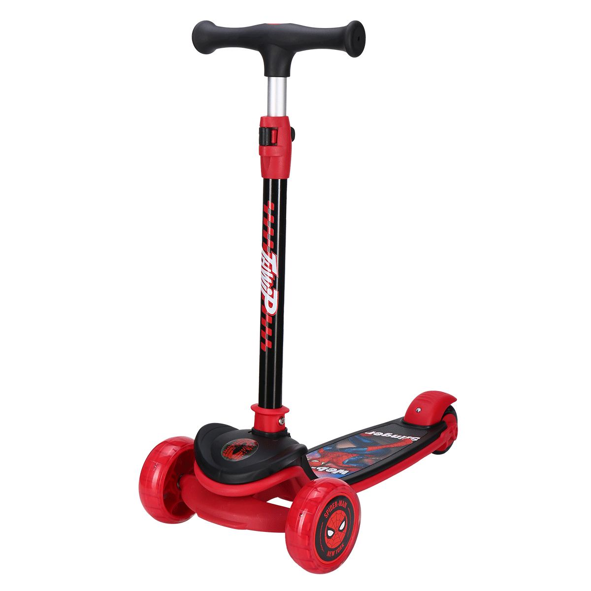 Disney Children's Scooter, Children's Gift, Boys' Toy, Ages 1-3 Foldable, Light-Up Scooter, Kick Scooter