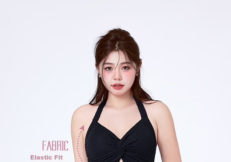 Agliondy Plus Size Women's One-Piece Swimsuit Waist-Slimming Figure-Flattering Classic Black M 6