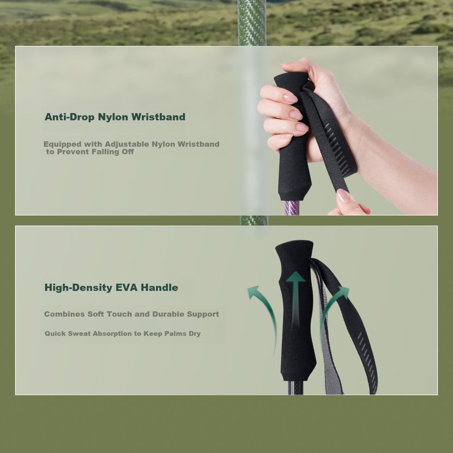 Keep Carbon Fiber Ultra-Light Telescopic Outdoor Hiking Pole, Mountain Climbing Equipment, Walking Stick for Elderly And Childre 22
