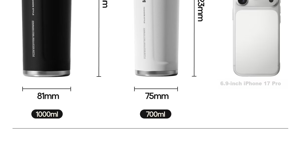 ERM Insulated Mug Large Capacity 316L Stainless Steel Cold Water Bottle for Men Students Outdoor Sports Portable Straw Cup 22