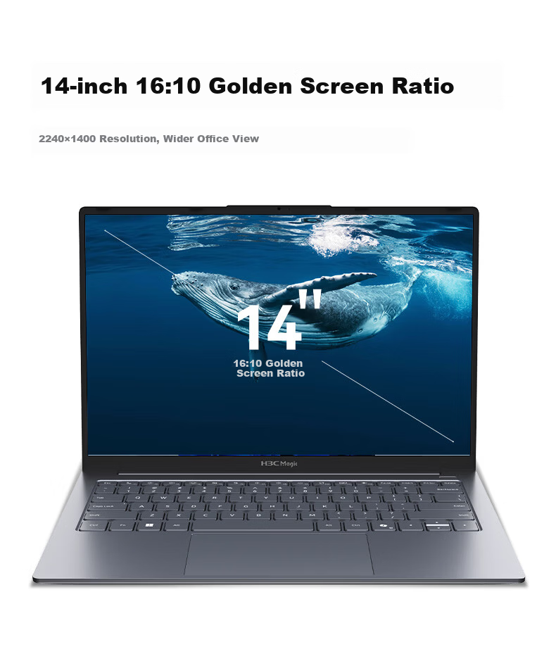 H3C New H3 MegaBook Air High-Performance Business Lightweight Laptop 14-inch Lunar Lake/32GB/1TB Local AI Long Battery Life 11