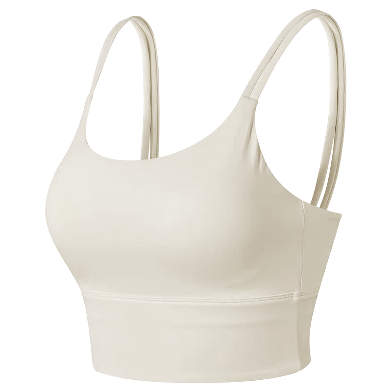 Ziyouxi Sports Bra for Women, Running Anti-Shock Fitness Vest, Thin Shoulder Straps Pilates Training One-Piece Bra Camisole