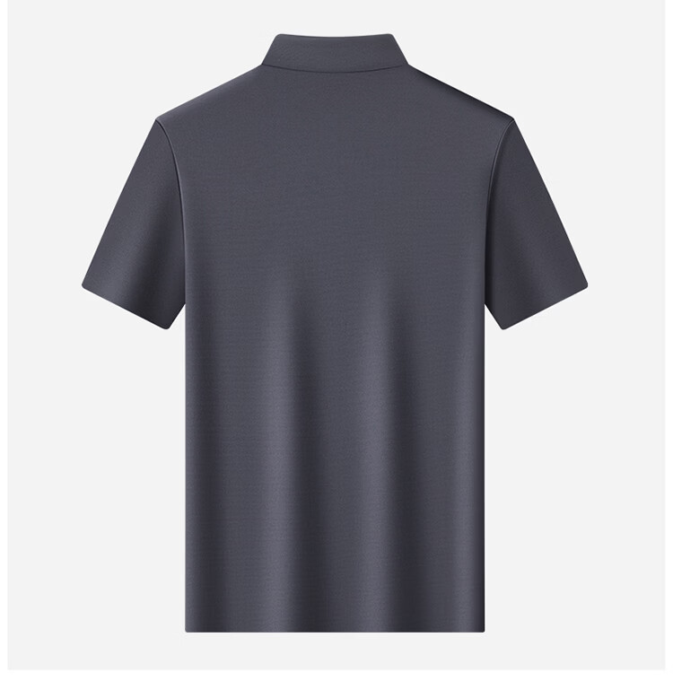 Edenbo Men's Short Sleeve Polo Shirt Modal Mulberry Silk Casual Top Dark Gray 170/88A (L) 15