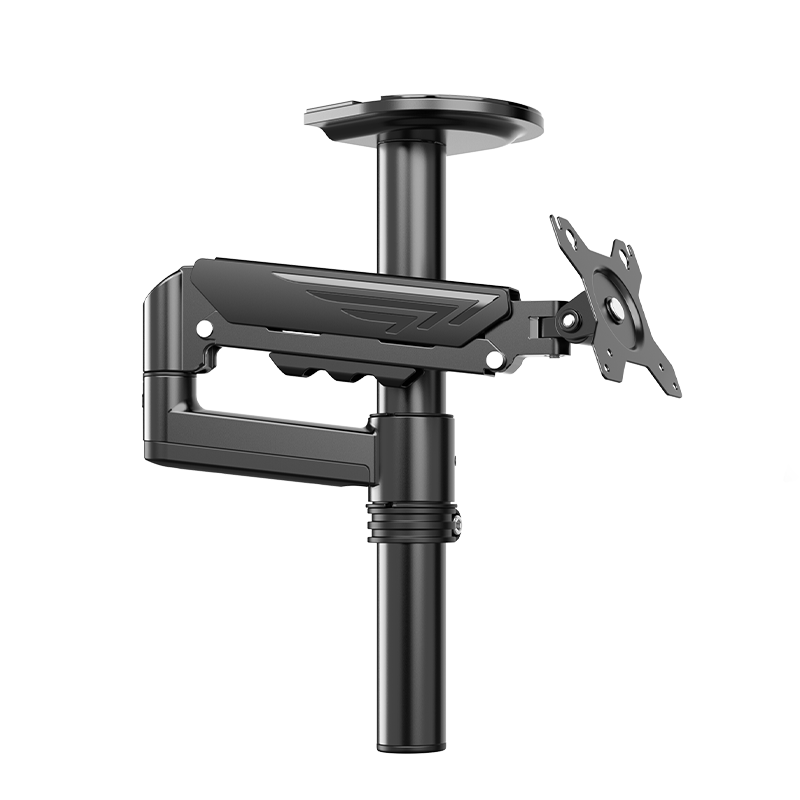 LUCKPRO Monitor Stand Inverted Mechanical Arm, Computer Desk Clamp Reverse Screen Lift Arm VESA Monitor Dormitory Suspended Bracket 17-35 Inch Compatible with Gaming