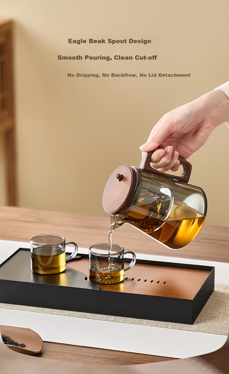 Mingguang Lazy Tea Set Glass Teapot Tea Water Separation Tea Cup Glass Brewing Pot Office Kung Fu Tea Set Home Use 9