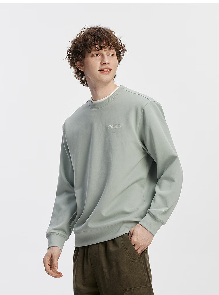 Semir Wang Anyu Collaboration Series Aerospace Sweatshirt Men Autumn Soft Cotton Heavyweight Casual Couple Long Sleeve 21