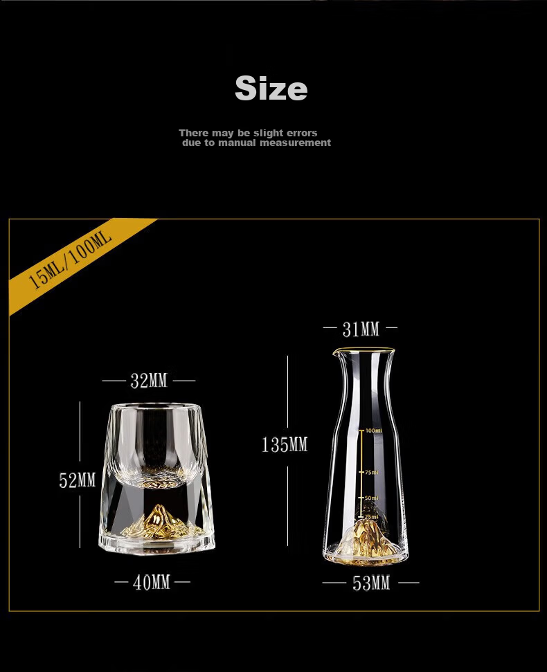 Vankachi Luxury Crystal Glass Baijiu Decanter Set 1 Pot 6 Cups Business Gift Birthday Housewarming Present 8