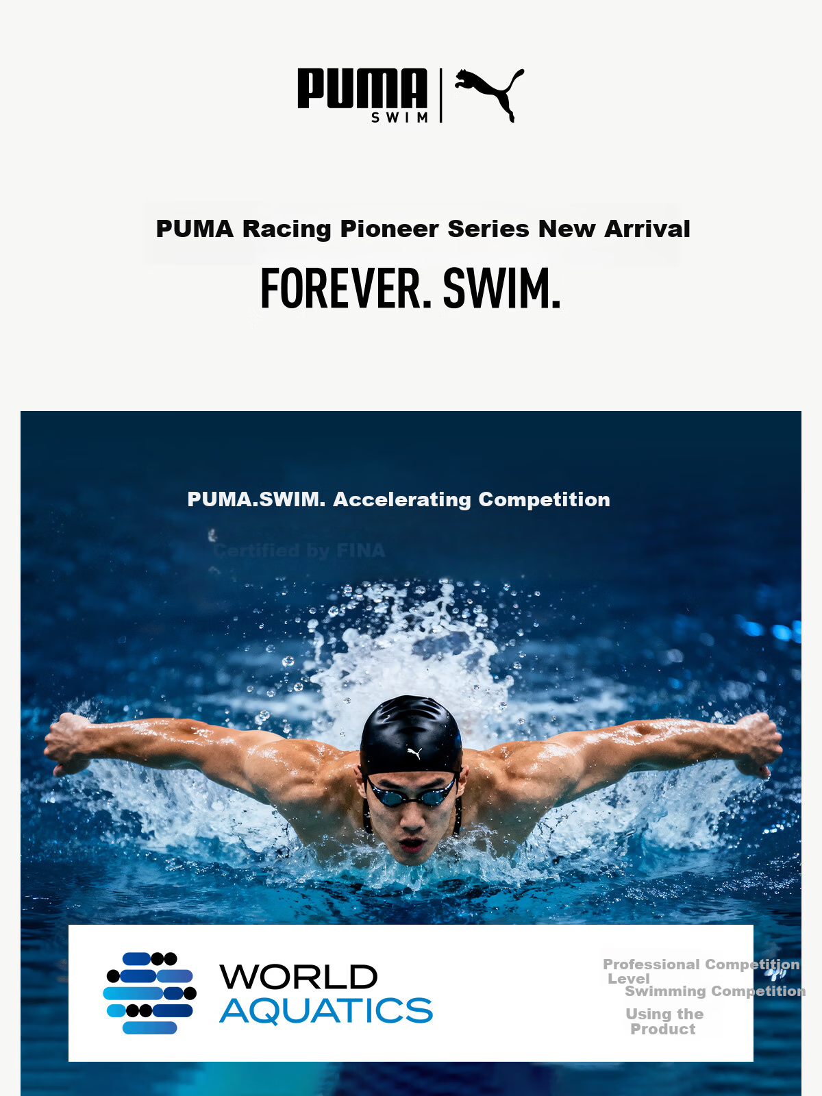 PUMA FINA Certified Adult Racing Swim Goggles High-Definition Anti-Fog Waterproof Unisex 1