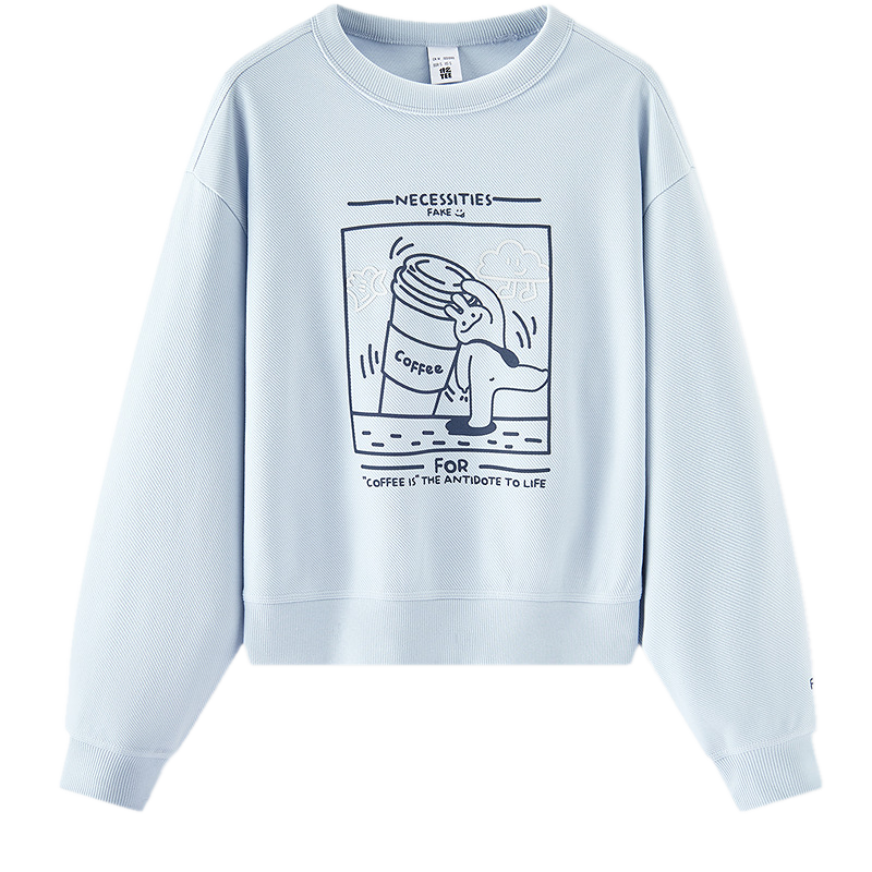 Semir JUJU Collaboration Women's Drop Shoulder Loose Fit Sweatshirt Autumn 2025 Fun Pattern 101525116021
