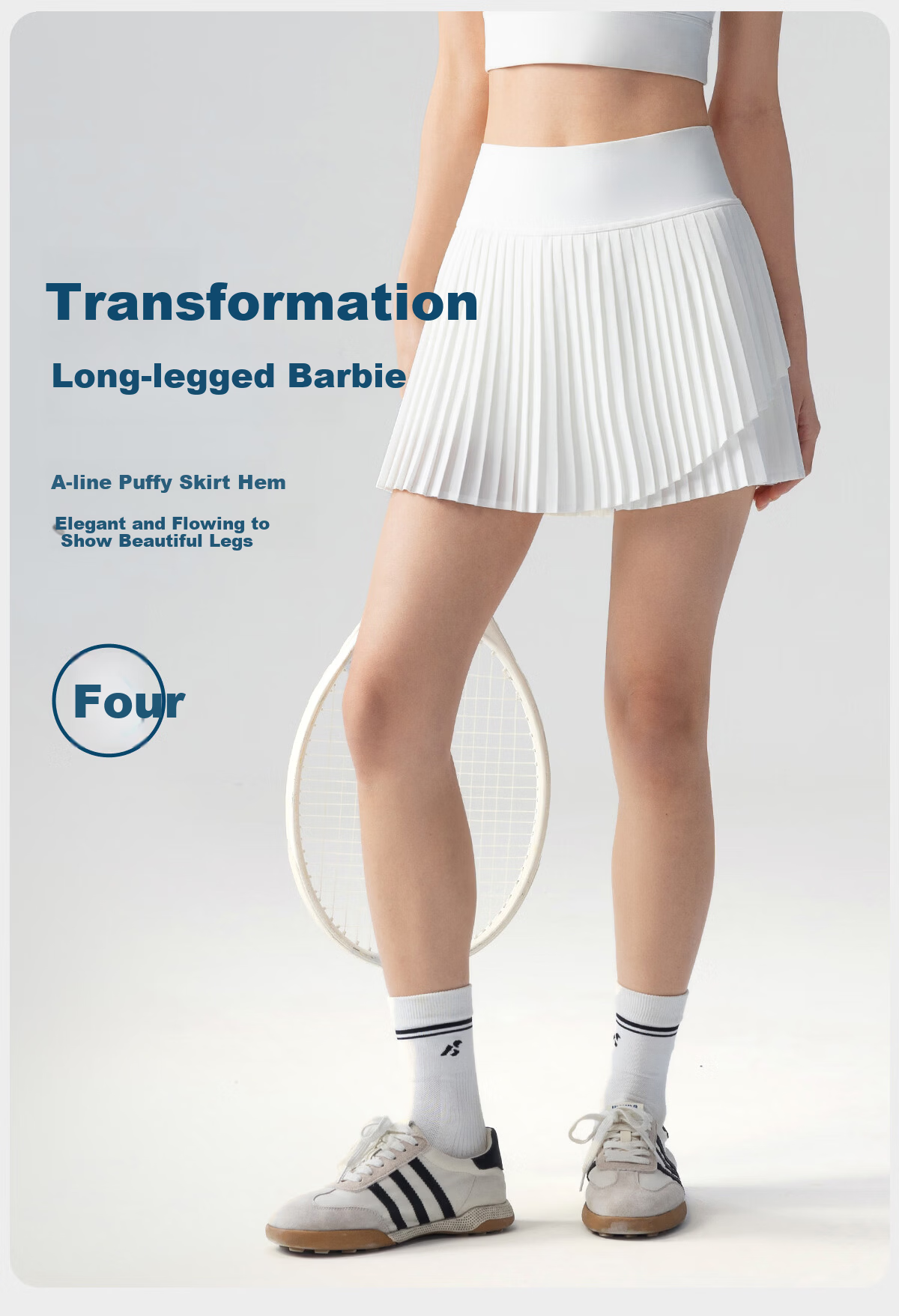 Tianshi Jijie Pleated Tennis Skirt for Women, 2026 New Style Badminton Outfit, Beautiful Sports Skirt, Running Fitness Yoga Short Skirt for Wome 9