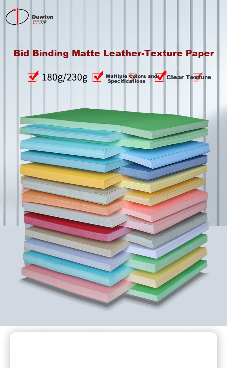 Doton 180g A3+++ Flat Leather Texture Paper 297*480mm Silver Gray 100 Sheets Glue Binding Machine Faux Leather Texture Paper Document Contract Cover Cloud Paper 1
