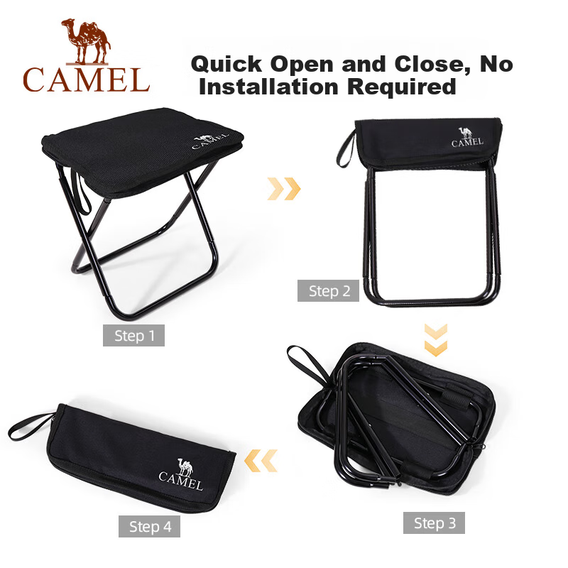 CAMEL Outdoor Folding Chair Camping Chair Picnic Aluminum Alloy Stool Fishing Stool Art Sketching Small Folding Stool F128