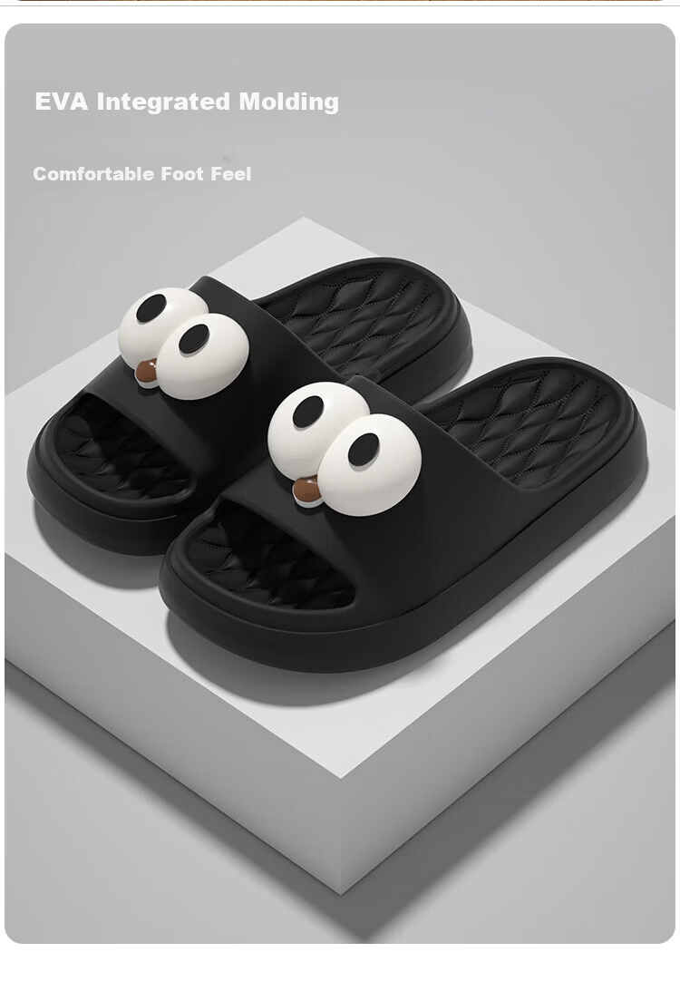 Qiumuxi Thick Sole Slippers Men Outdoor Non-Slip EVA Soft Comfortable High-Value Outdoor Couple Women's Sandals 8