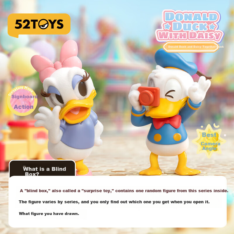52TOYS Donald Duck and Daisy Duck Blind Box Figurine Toy Set of 8 Birthday Gift