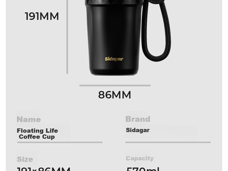 Shijia Insulated Thermos Cup Ice and Heat Preservation Coffee Mug Ceramic Liner Portable High-Value Dual-Use Cup for Men and Women 24