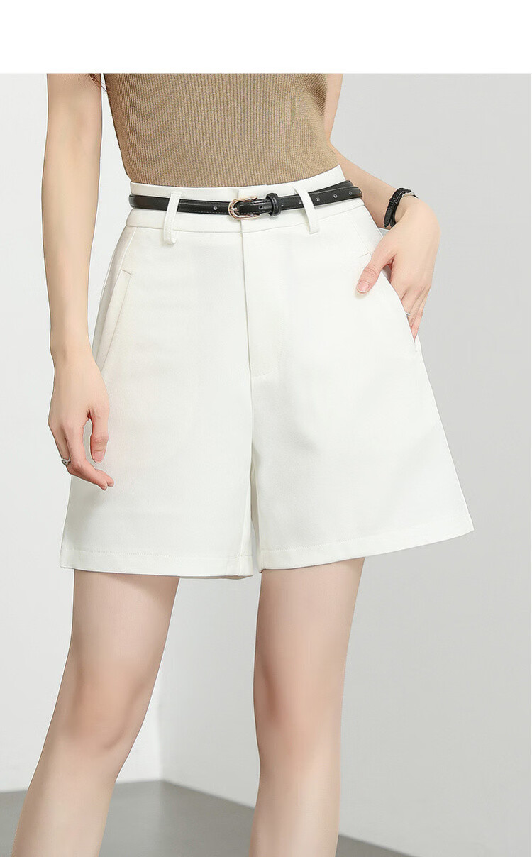 Demana Light Workplace Series Summer Simple Commuter Wide-Leg Blazer Shorts Loose Slim Fit Petite Women's Premium Style 2