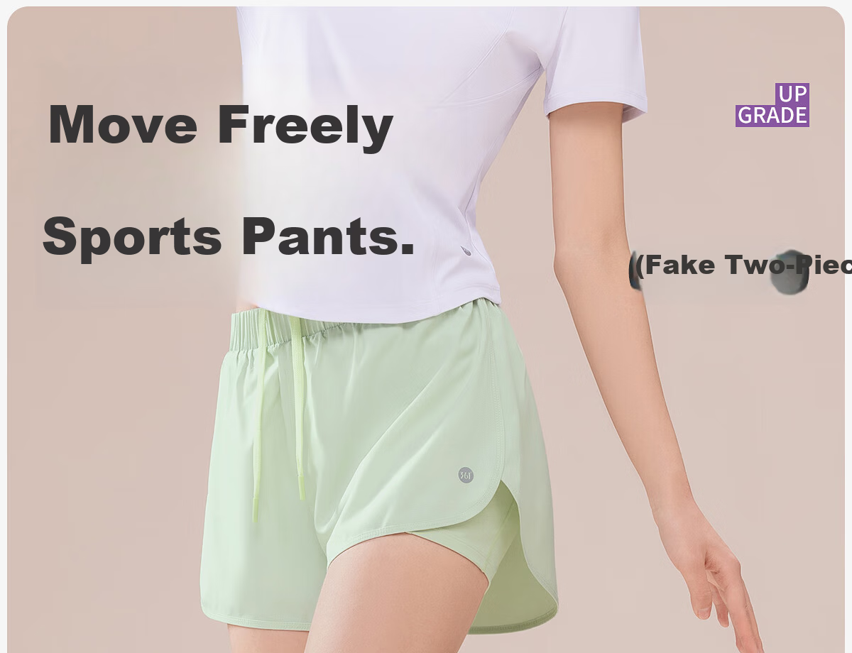 361° Women's Sports Running Shorts Anti-Exposure Yoga Layered Fitness Shorts 1