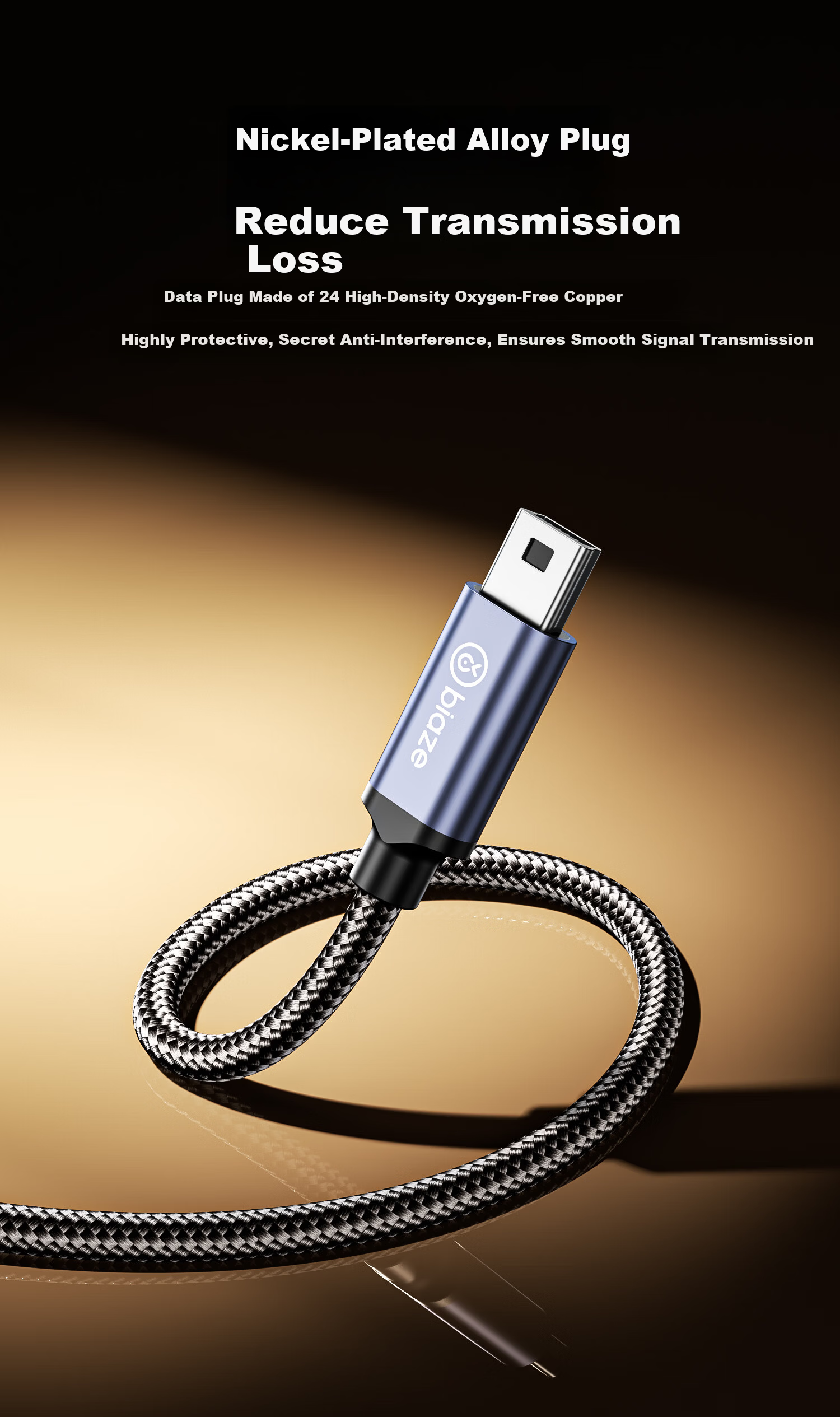 BIAZE Type-C to Mini USB Data Cable, Mini Adapter for DSLR Digital Cameras And Hard Drives, Compatible with Phones, Tablets, MP3 Players, Car Charger, Dash Cam, Canon Monitor 8