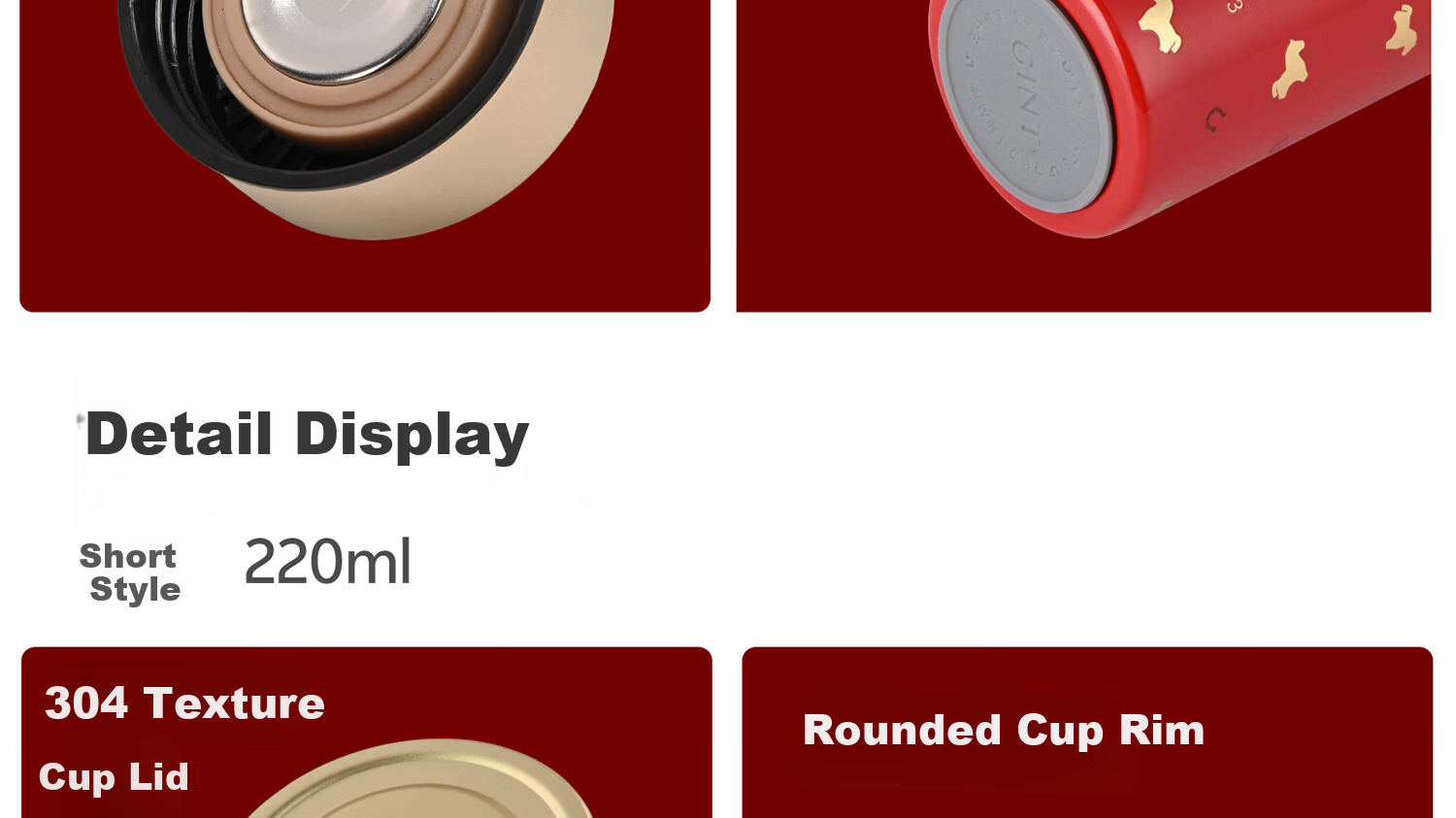 GiNT Mini 316 Stainless Steel Insulated Water Bottle Small Capacity Pocket Tea Cup Portable Travel Mug for Women 20