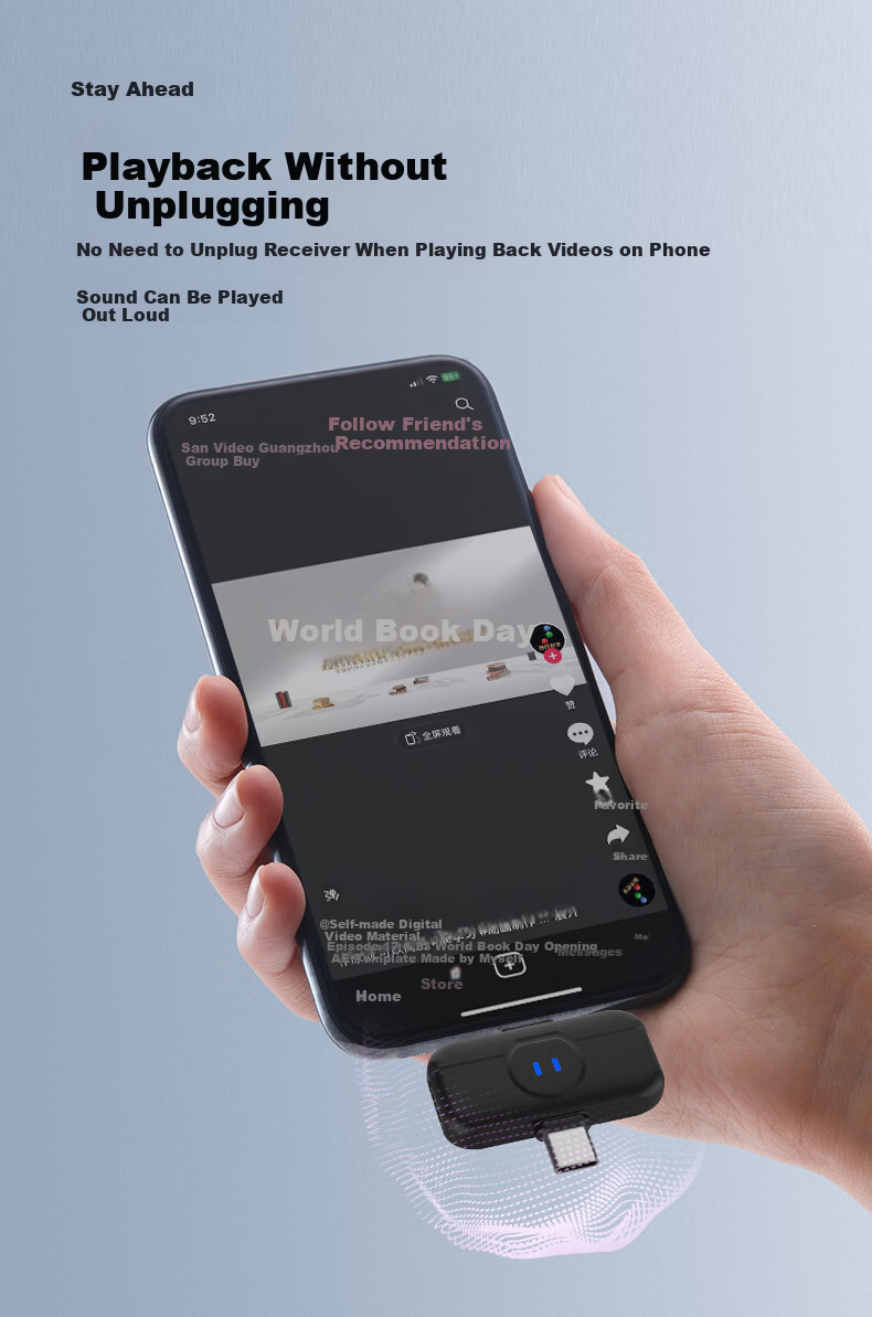 SHISUO A5 Wireless Lavalier Microphone for Live Streaming, Mobile, Computer, Camera, Recording, Outdoor Interview, Noise Reduction, TikTok Karaoke, Short Video Shooting, Multiple Versions Available 8