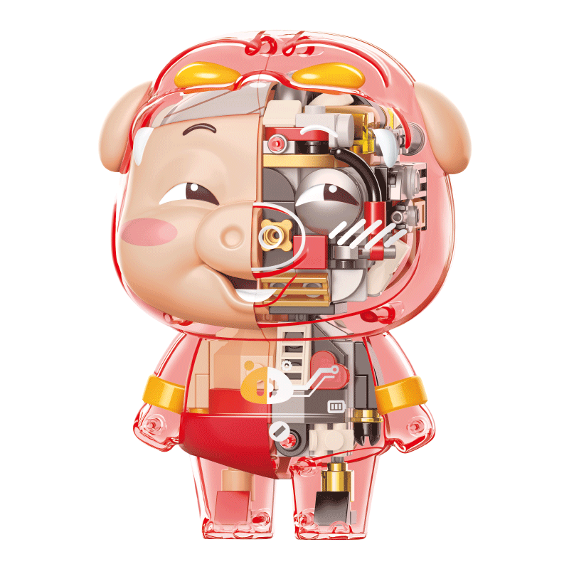 JAKI Building Block Mechanical Genuine GG Bond Magnetic Model Children's Toy Boys Girls Birthday Gift Red New Arrival