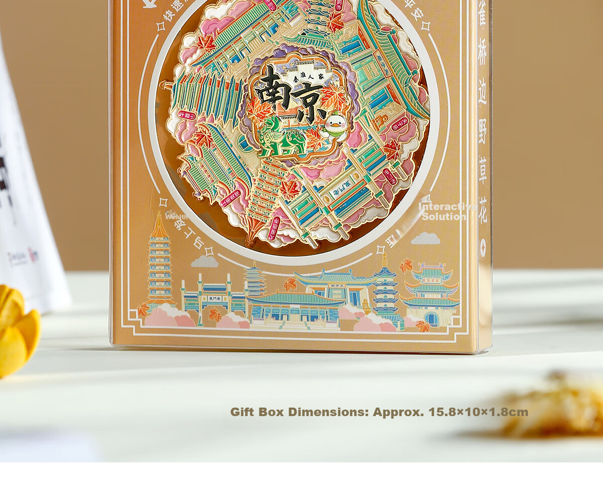 Gongli Gongwai Nanjing Cultural Creative Rotating Metal Refrigerator Magnet Beijing Palace Museum Cultural Creative Xi'an Travel Souvenir Gift for Friends Classmates Birthday Teacher's Day Gift for Te 19