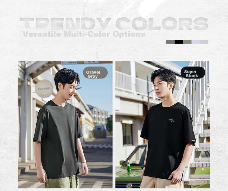361° Men's Short Sleeve T-Shirt Summer New Sports Running Loose Casual Trendy Top 632519115D-9 63