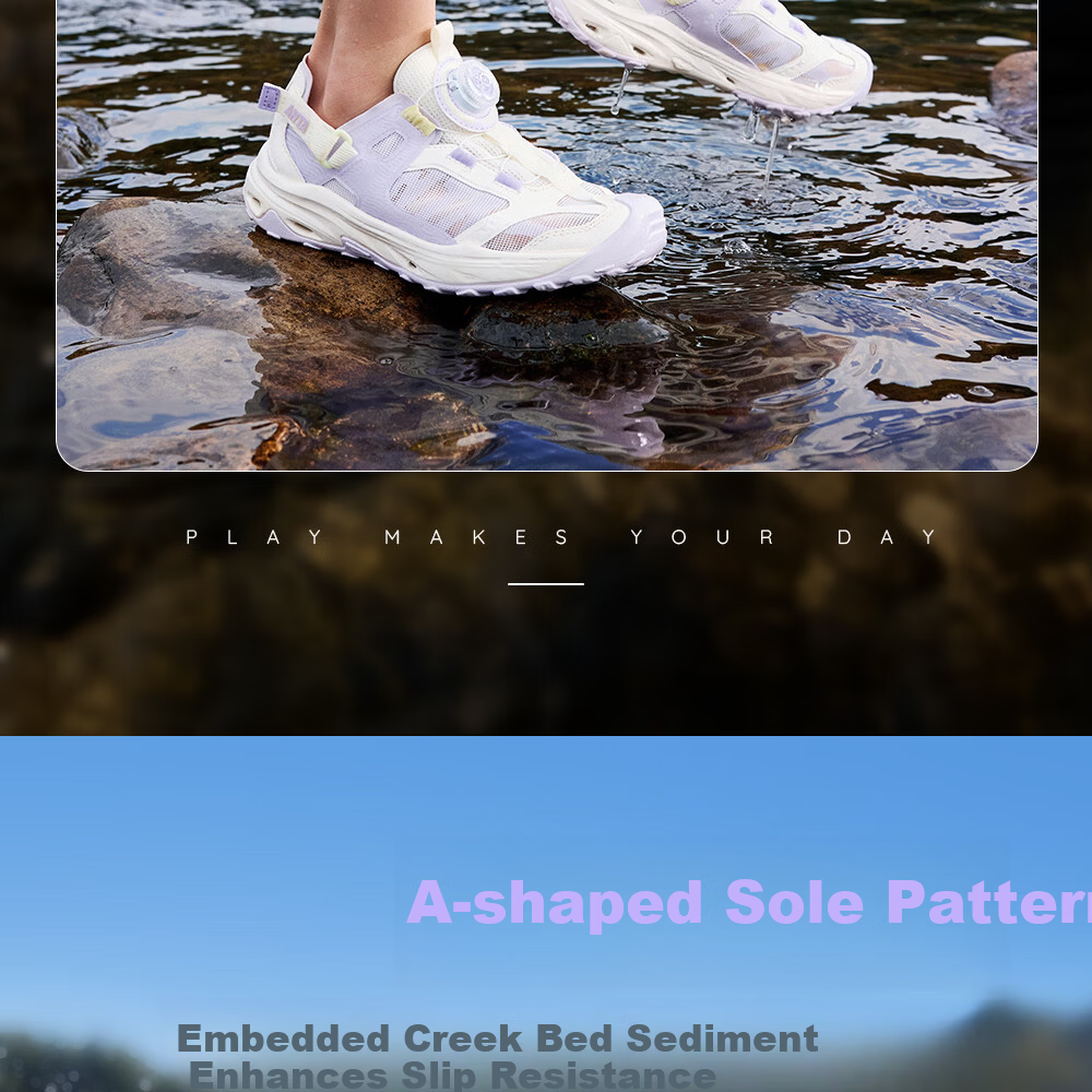 Anta Kids Sports Sandals Boys Big Kids 2026 Summer Breathable Lightweight Water Shoes PRO Beach Sandals A12626908 10