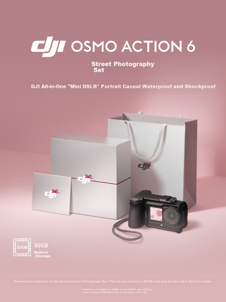DJI Osmo Action 6 Street Photography Kit Gift Box All-in-One Flagship Sports Camera Variable Aperture Vlog Travel Outdoor Photography Motorcycle Mountain 3