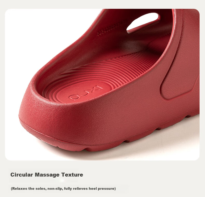 Puxixi Wind Thick Sole Slippers Unisex 2026 New Anti-Slip Slippers Angora Red Size 39-40 7