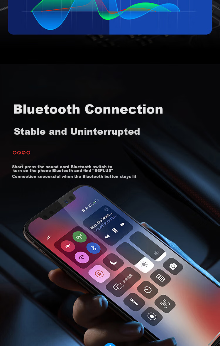 Bole B6 Pro Mobile External Sound Card Outdoor Live Streaming Host K-Song Recording Microphone Computer Mobile Sound Card Device Package 9