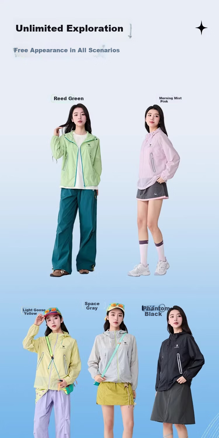CAMEL 【Muguang ICON】Outdoor Sun Protection Jacket Women 2026 Spring Summer Cooling Breathable Moisture-Permeable Durable Jacket Men O006 7