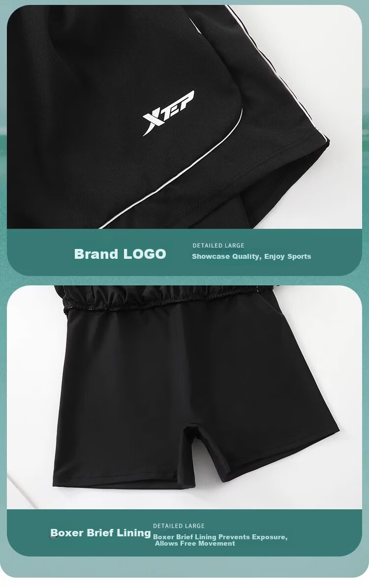 Xtep Premium Two-Piece Swimsuit Conservative Slimming Tummy Control Beach Sports Fashion Vacation Swimwear 8