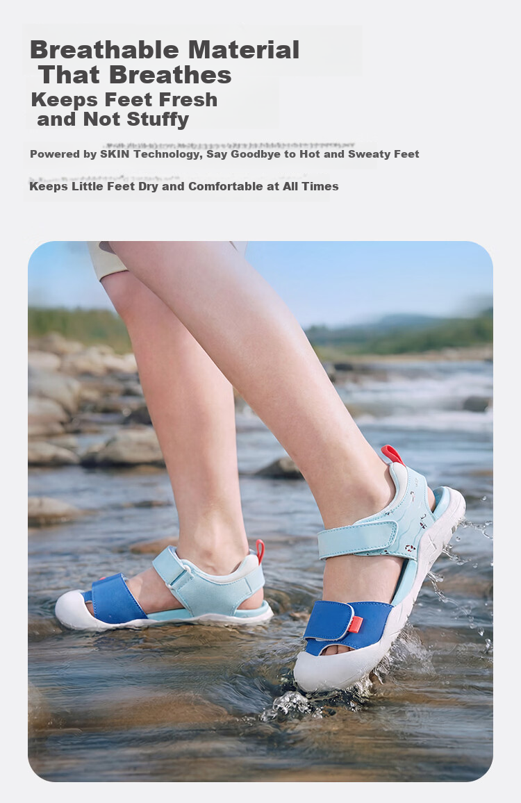 Balabala Kids Steady Shoes Boys Girls Sandals 2026 Summer New Breathable Closed-Toe Walking Shoes Colorblock Non-Slip 10