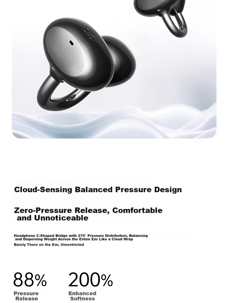 Chuangu 2026 New AI Simultaneous Translation Bluetooth Bone Conduction True Wireless Ear Clip Translator Comfortable Non-In-Ear Sports High-Quality Sound 8